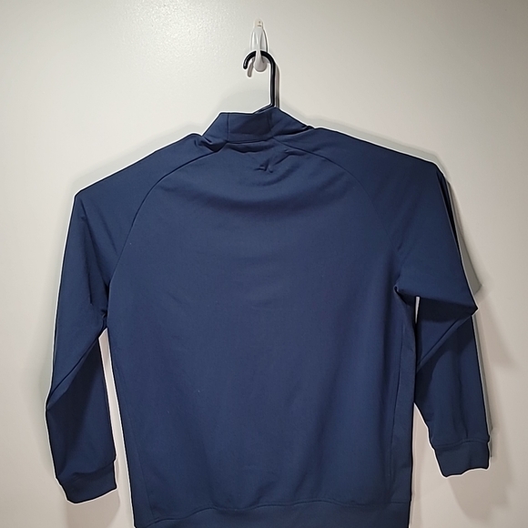 Adidas Men's Navy Blue Stretch Pullover Golf 1/4 Zip Long Sleeve Top XL. - Picture 2 of 9